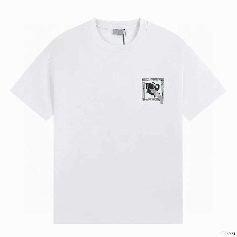 Dior Graffiti Print Minimalist Style White Short-sleeve T-shirt
