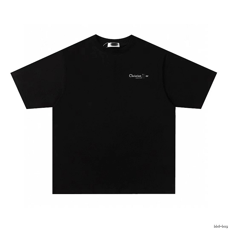 Dior Haute Couture Collection Minimalist Style Black Short-sleeve T-shirt