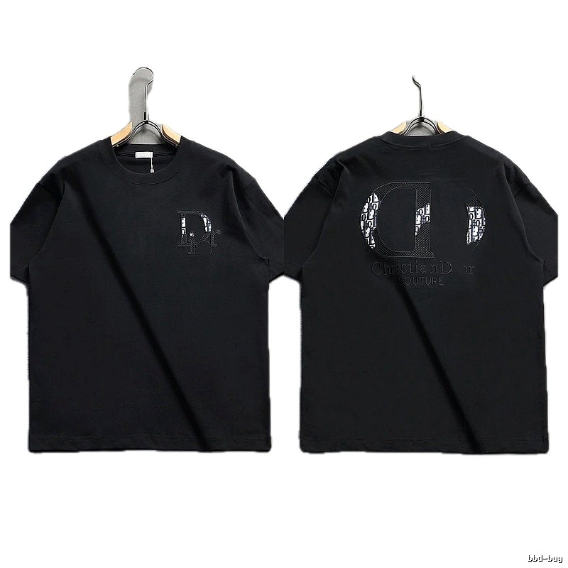 Dior Monogram Light Luxury Style Black Short-sleeve T-shirt