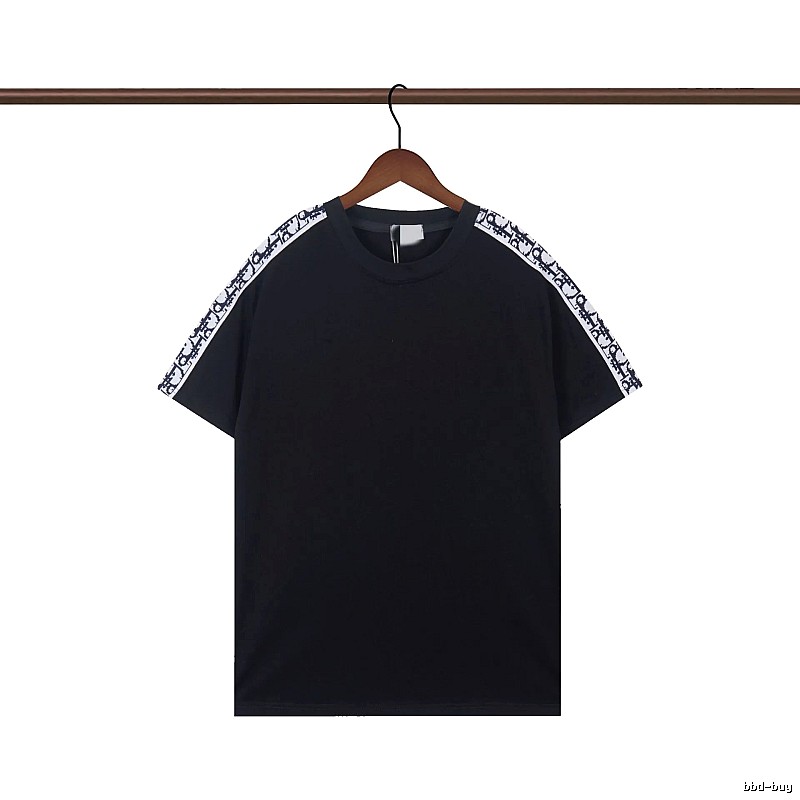 Dior Monogram Webbing Cool Street Style Black T-Shirt