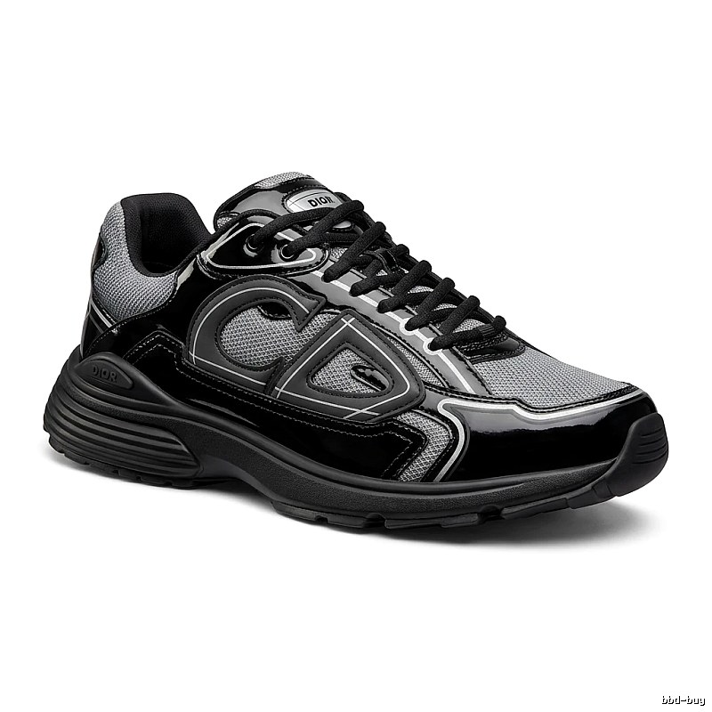 Dior retro-style black and grey sports shoes