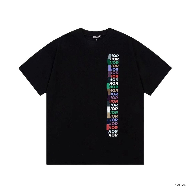 Dior Trendy Black T-Shirt with Colorful Letters