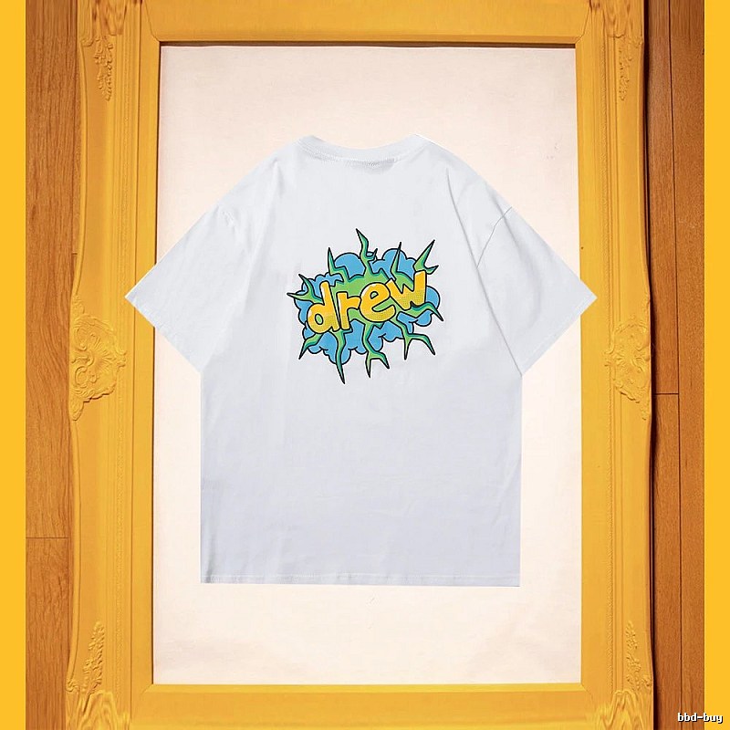 DREW Explosion Print Street Style White T-Shirt
