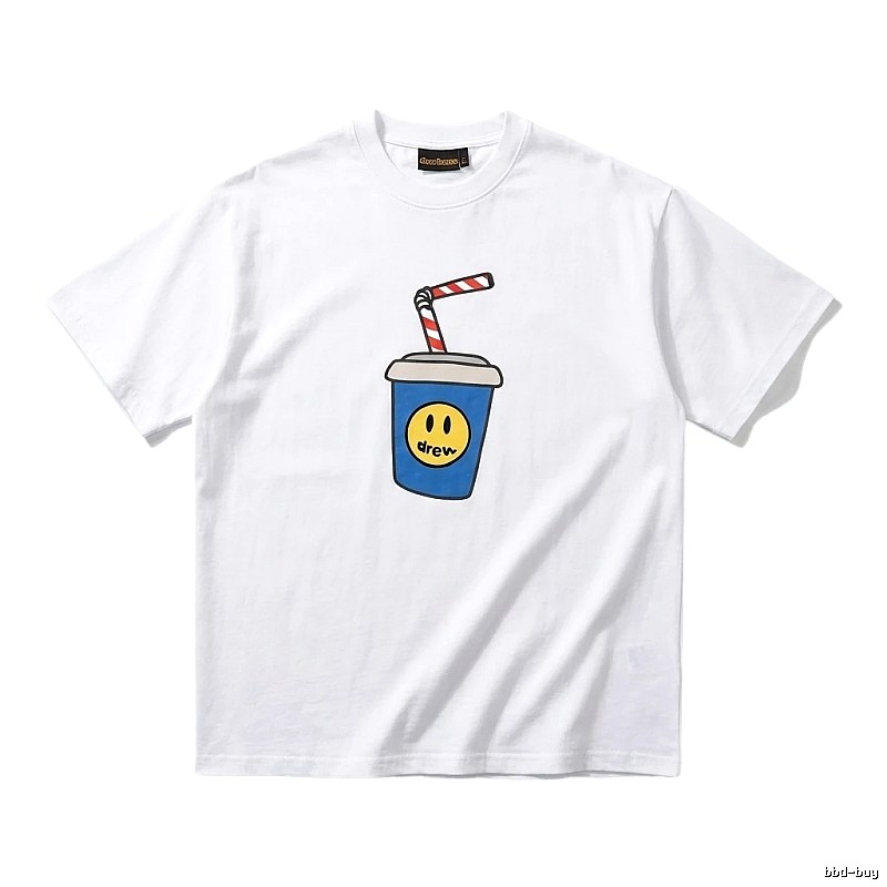 DREW Smiley Series Simple White T-shirt