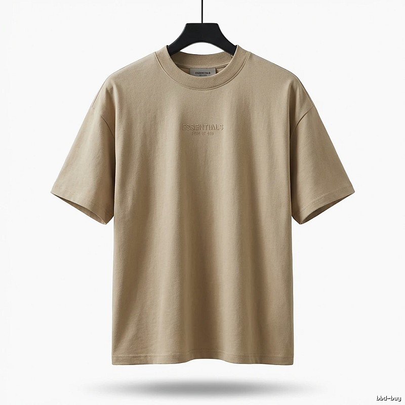 ESSENTIALS Basic Khaki Short Sleeve