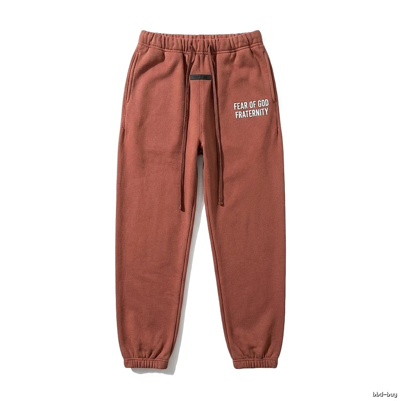 ESSENTIALS Casual Style Brown-Red Sweatpants