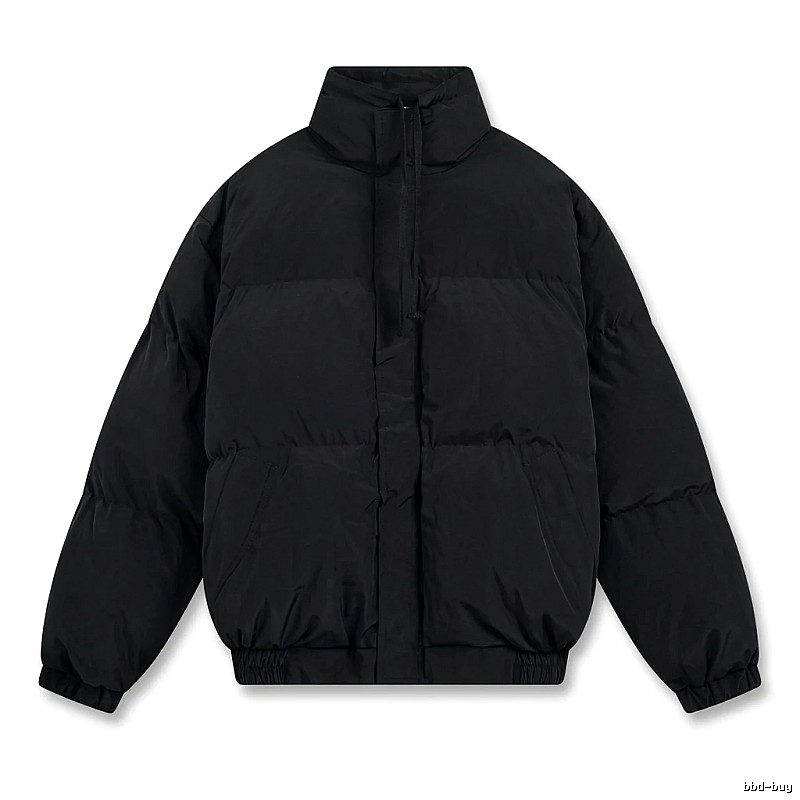 ESSENTIALS minimalist style black cotton-padded jacket
