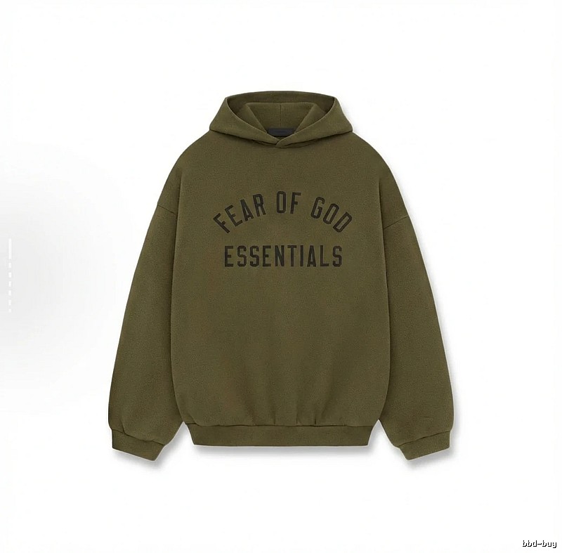 ESSENTIALS minimalist style olive green sweatshirt