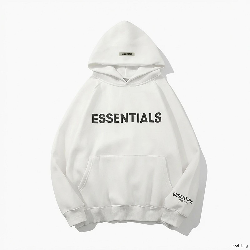 ESSENTIALS minimalist style white sweatshirt