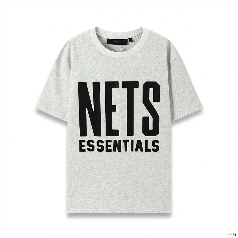 ESSENTIALS Trendy Brand Simple Style Grey T-shirt