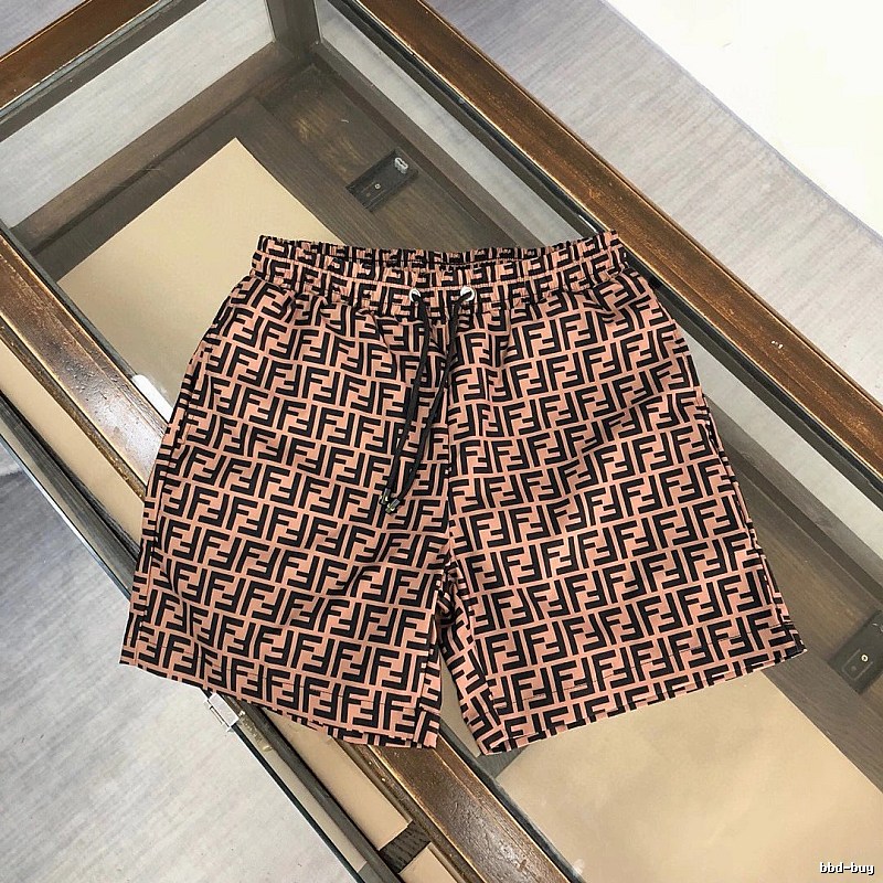 Fendi FF Monogram Vintage Style Brown and Black Casual Shorts