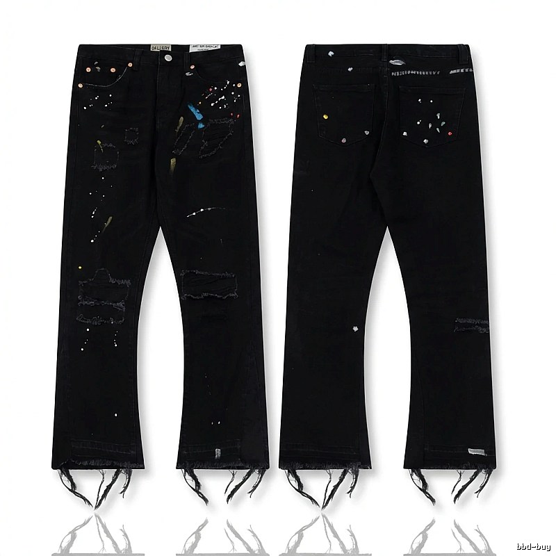 Gallery Dept Ripped Trendy Black Jeans