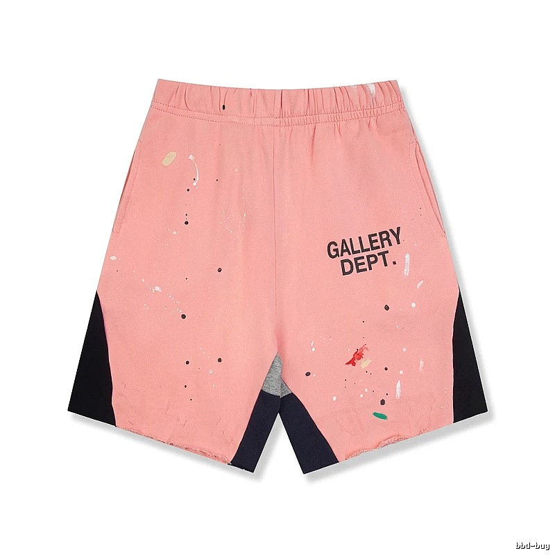 Gallery Dept splatter-paint style pink shorts