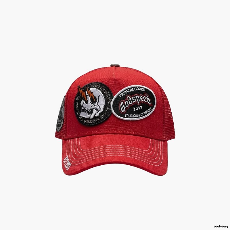 Godspeed Skull Retro Style Red Hat