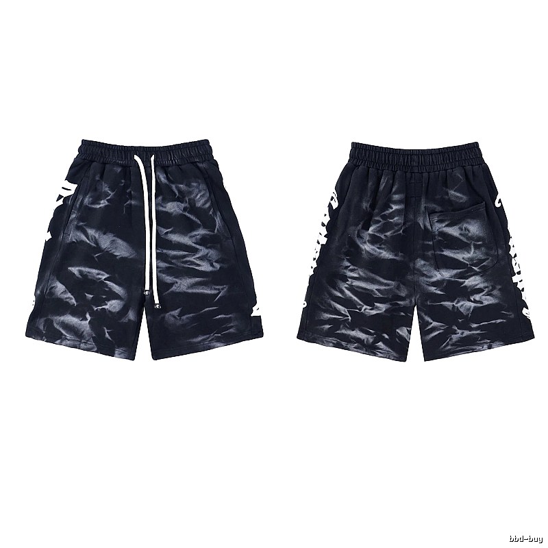 Godspeed Tie-Dye Collection Street Style Black and Grey Shorts