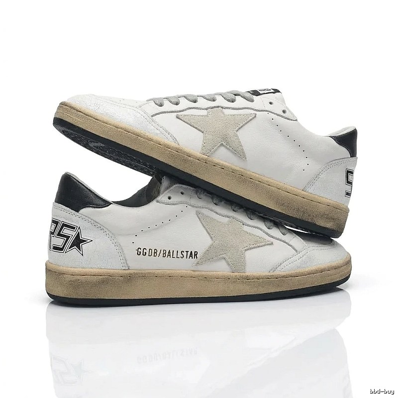 Golden Goose Ballstar retro-style white shoes