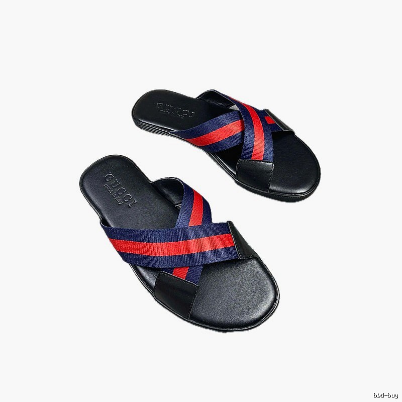 Gucci Classic Webbing Casual Color-block Slide Sandals