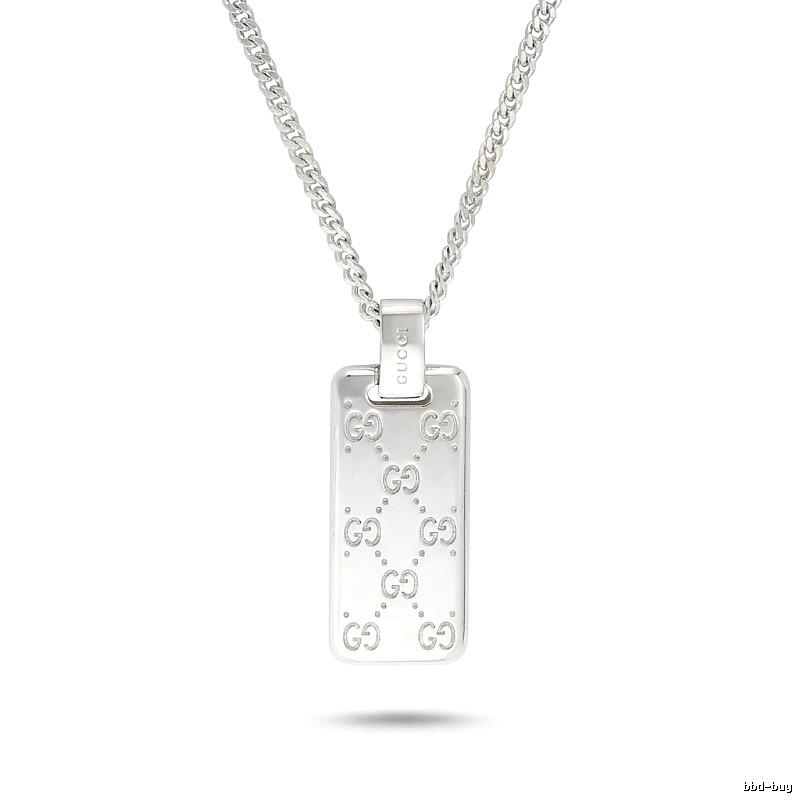 Gucci Double G Print Silver Necklace