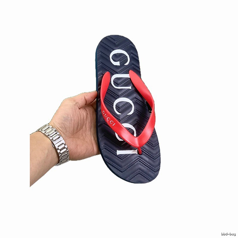 Gucci Letter Print Casual Color-block Flip-flops