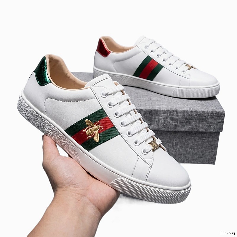Gucci Little Bee Retro Style White Shoes