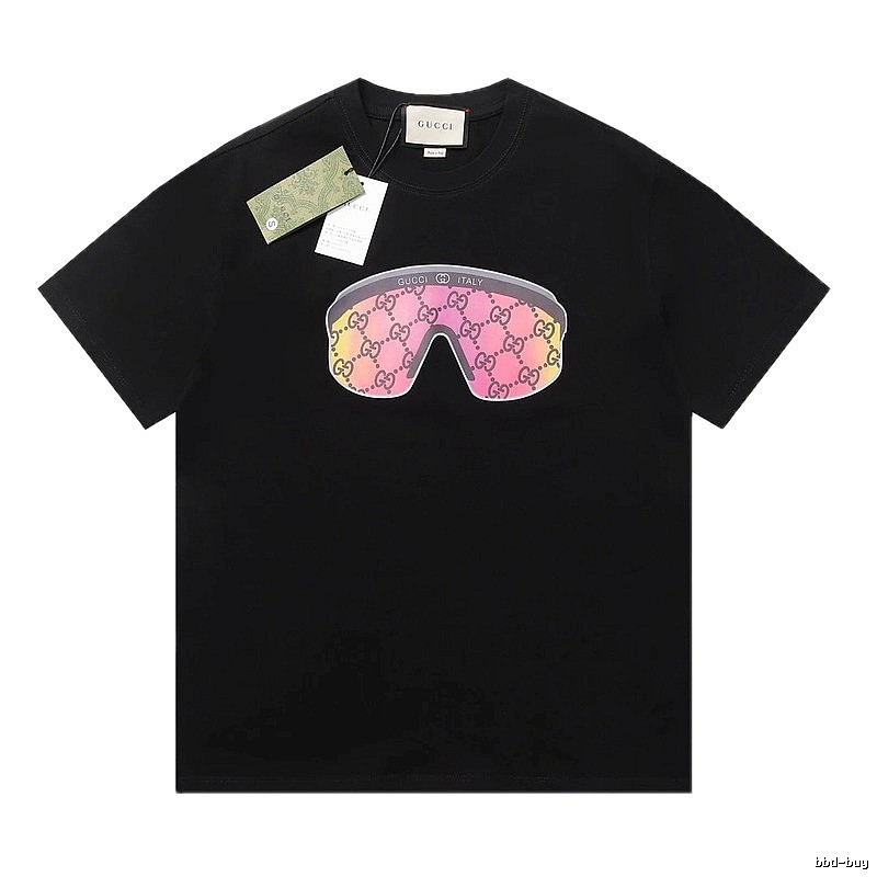 Gucci-printed fashionable black T-shirt