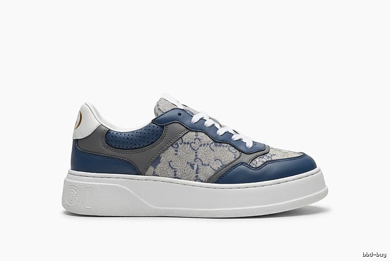 Gucci vintage blue and white patchwork sneakers