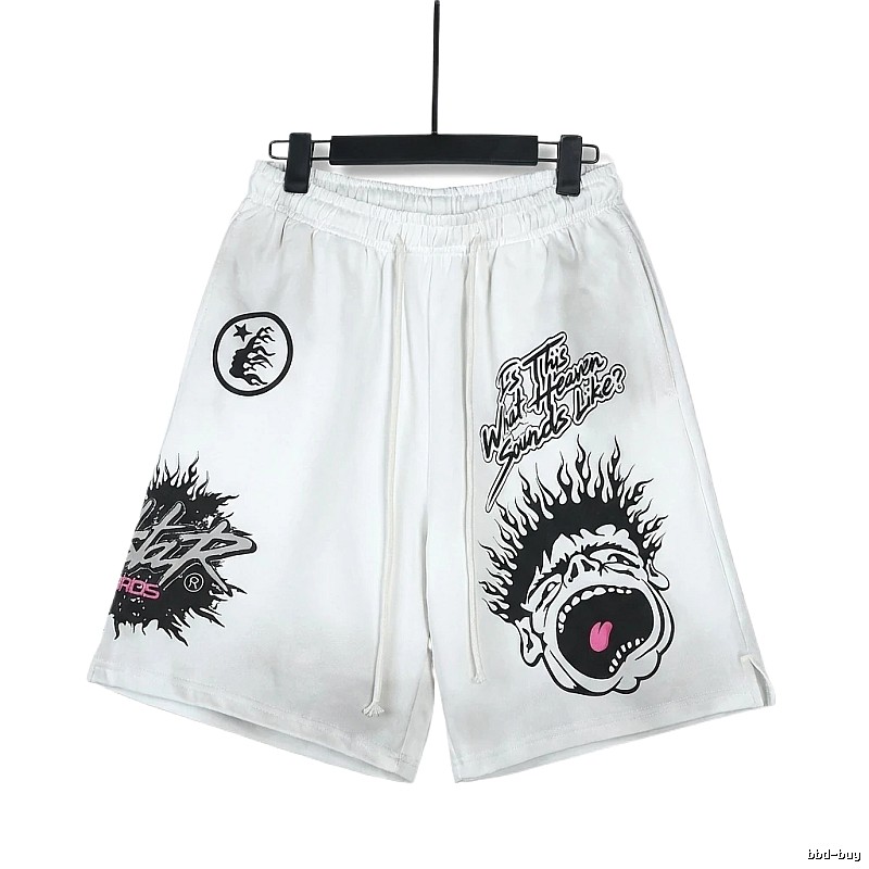 Hellstar dark style white shorts