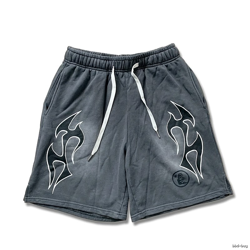 Hellstar Flame Wind Grey Shorts