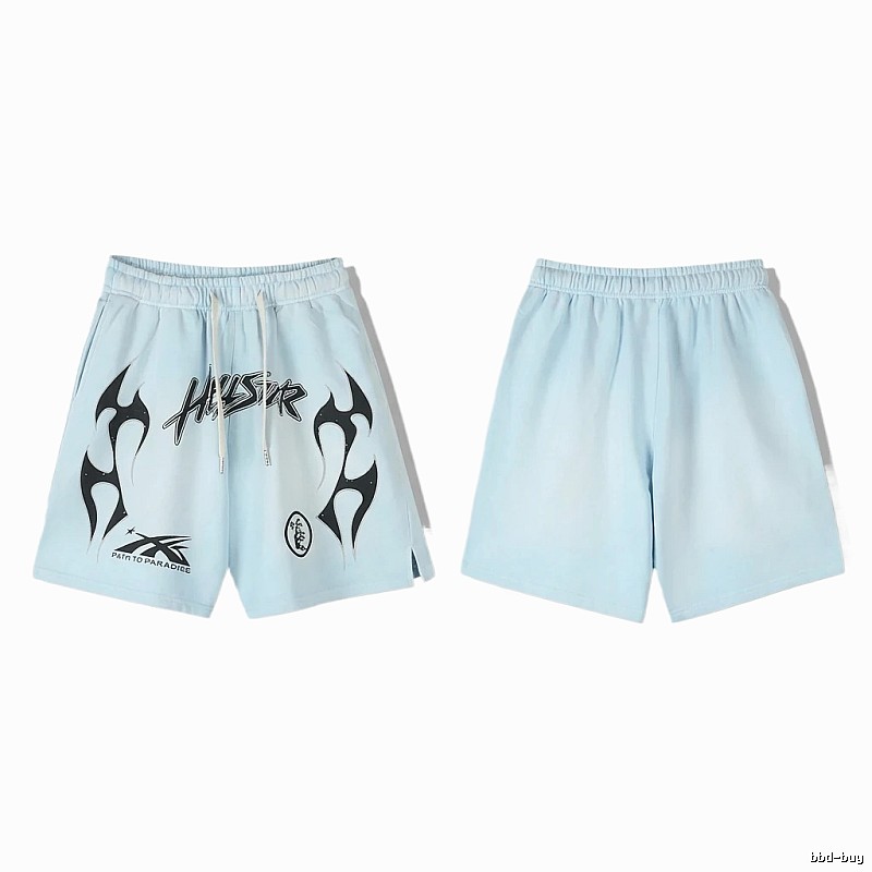 Hellstar Flame Wind Light Blue Shorts