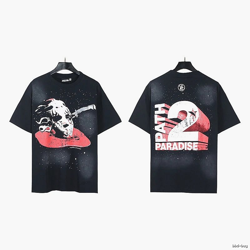 Hellstar Killer Print Street Style Black & Red T-Shirt
