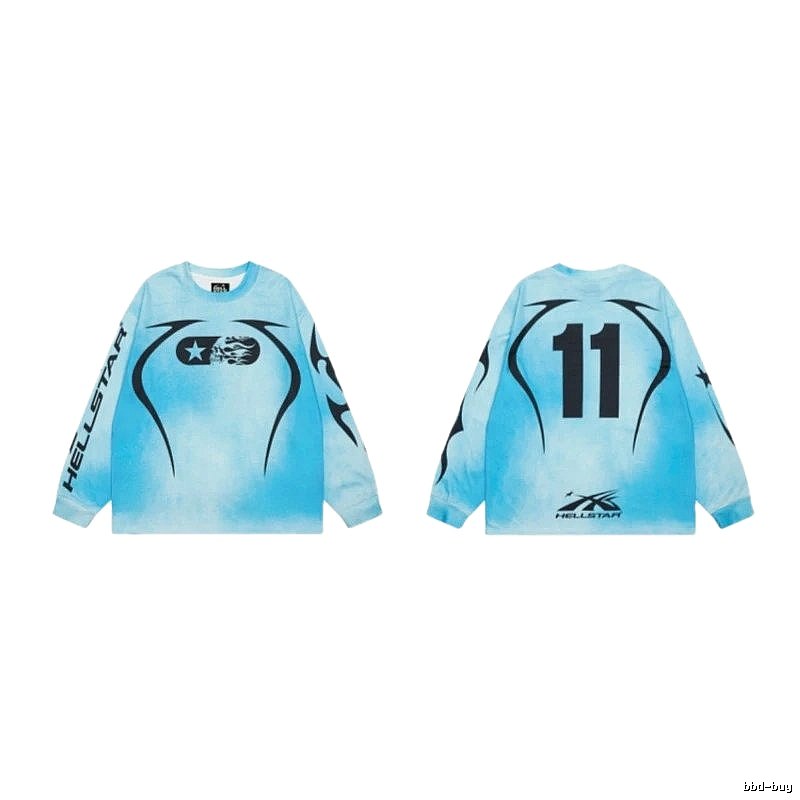 Hellstar No.11 Street Style Tie-dye Blue Long Sleeve