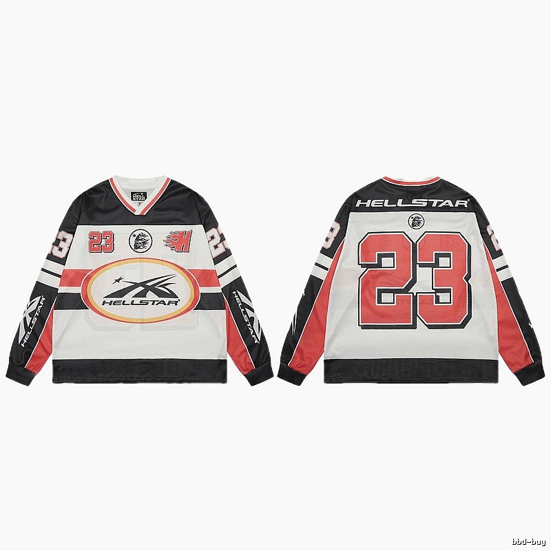 Hellstar No.23 American Street Style Black and Red Jersey