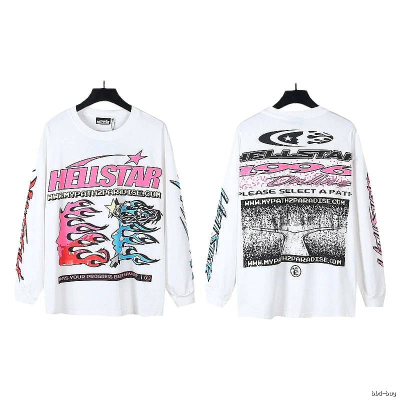 Hellstar Print Street Style White T-shirt