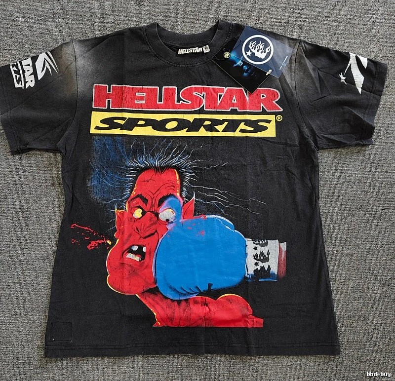 Hellstar Sports Boxing Street Style Black T-Shirt