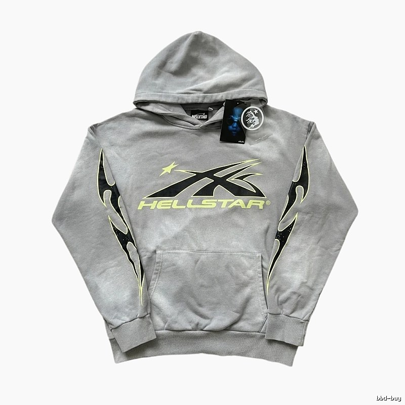 Hellstar trendy and cool style grey hoodie