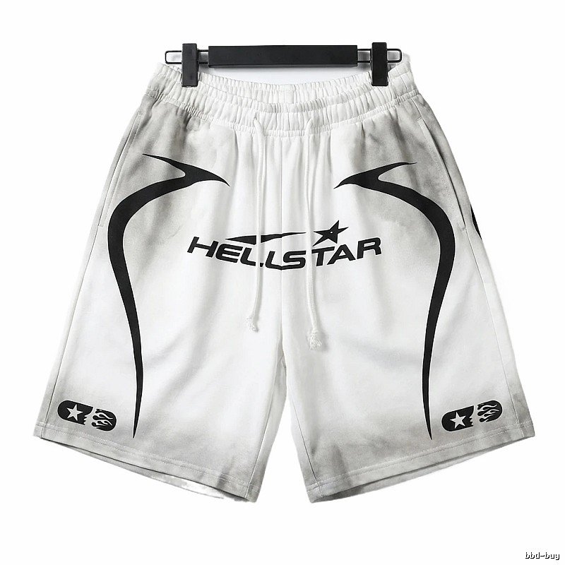 Hellstar Trendy Style White Shorts