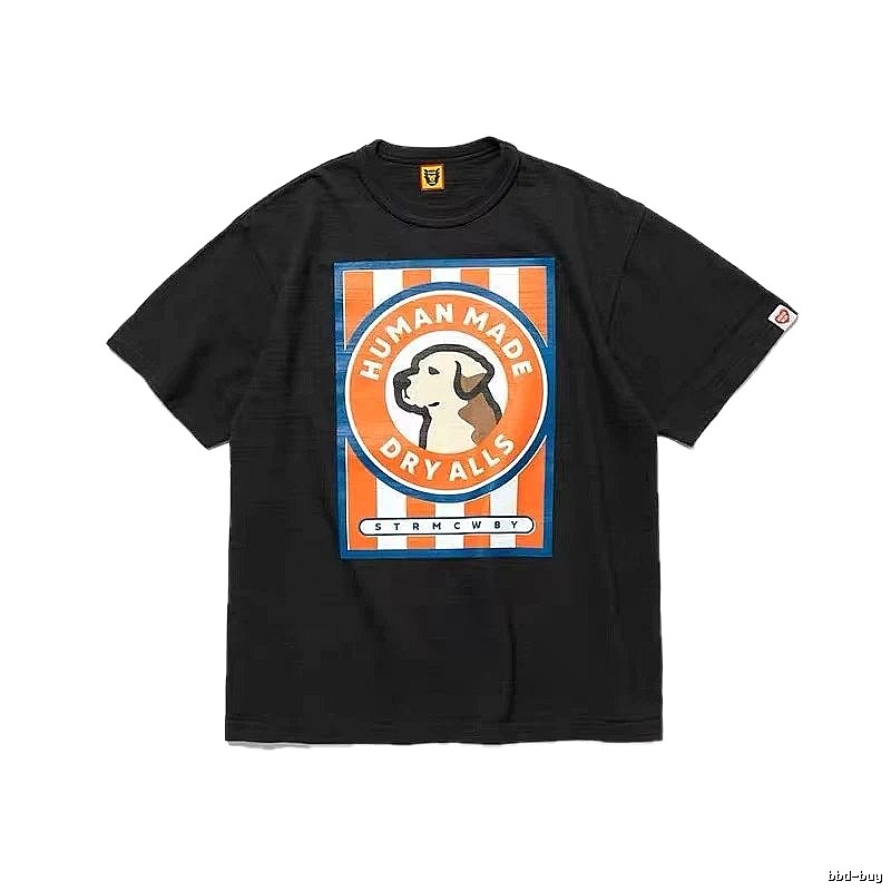 HUMAN MADE DRYALLS Vintage Style Black T-shirt