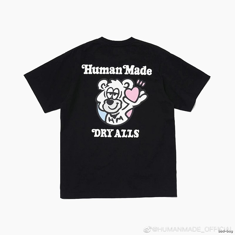 HUMAN MADE EDRYALLS Cartoon Print Black T-shirt