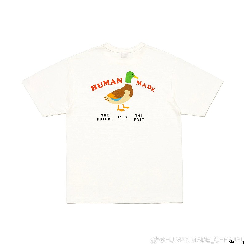 HUMAN MADE Green Duck Print Vintage Off-white T-shirt
