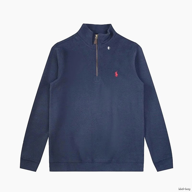 Lacoste Streetwear Quarter-zip sweatshirt Black Quarter Zip with Logo Accent