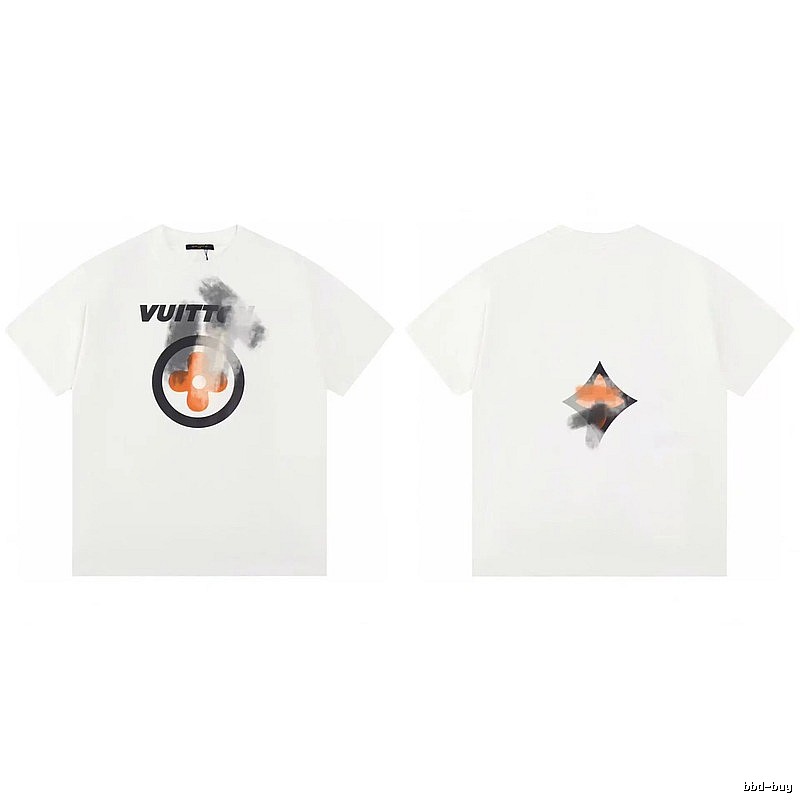 Louis Vuitton Blurred Monogram Trendy & Cool White T-Shirt