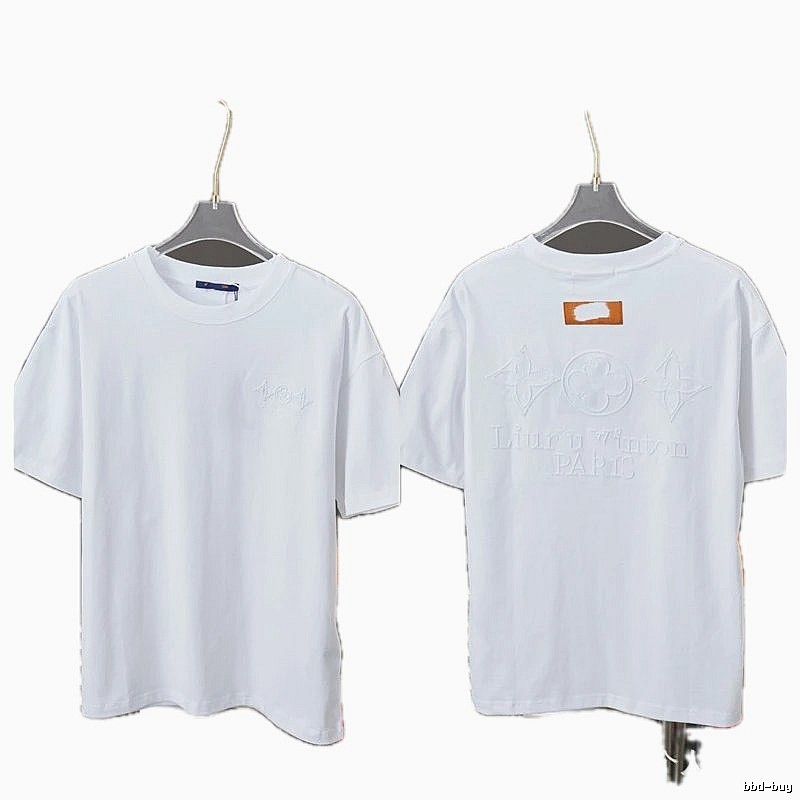 Louis Vuitton Embossed Trendy Style White T-Shirt