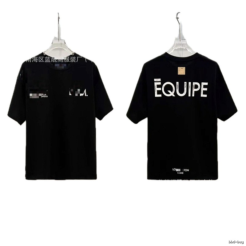 Louis Vuitton Letter Print Cool Trendy Style Black T-Shirt