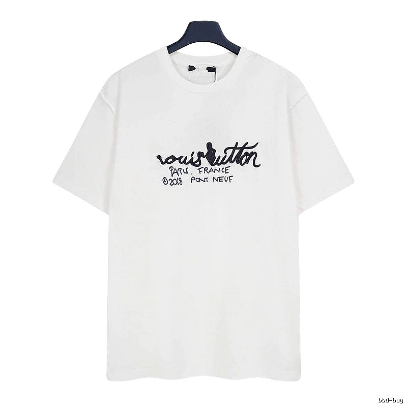 Louis Vuitton Signature Embroidered Casual White T-Shirt