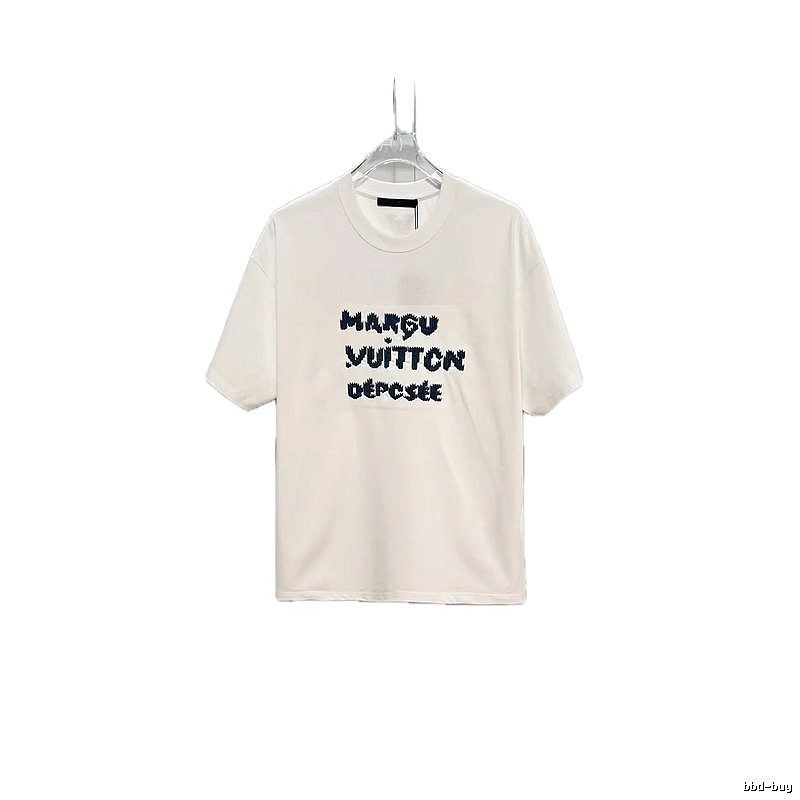 Louis Vuitton Trendy Style Embroidered White T-Shirt