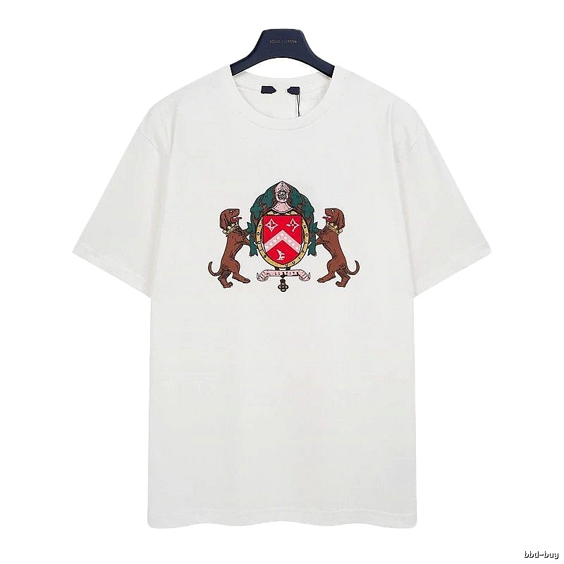 Louis Vuitton Vintage-style Badge White Short-sleeve T-shirt