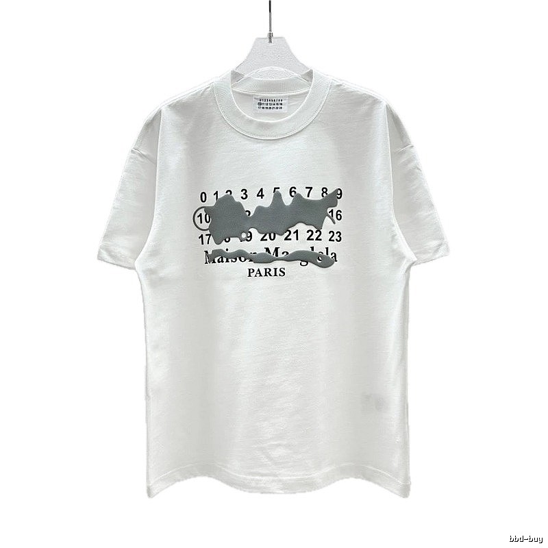 Maison Margiela Digital Graffiti Street Style White T-Shirt