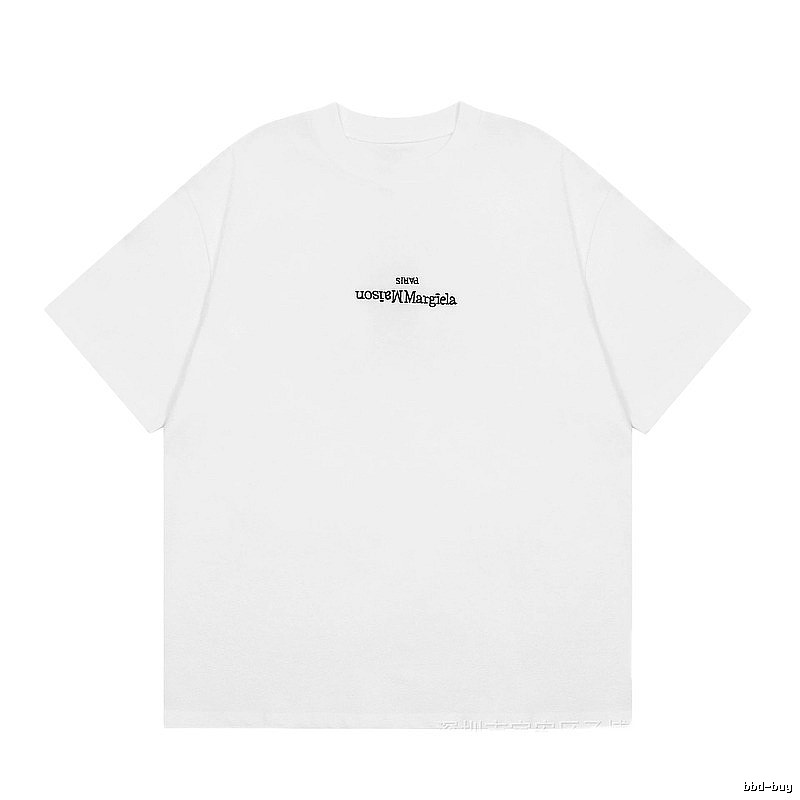 Maison Margiela Embroidered Minimalist Style White T-Shirt