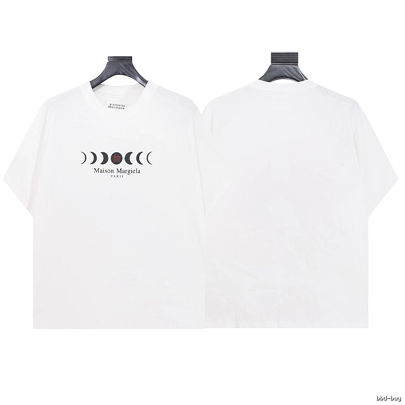 Maison Margiela Lunar Phase Minimalist Style White Short Sleeve T-shirt