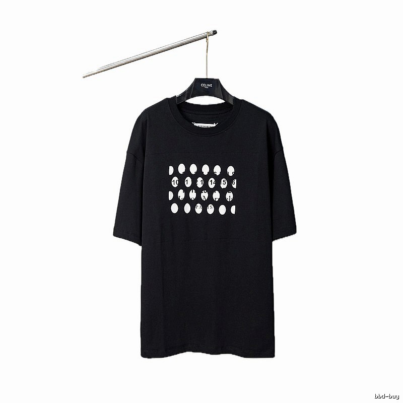 Maison Margiela Numeric Trendy Cool Style Black Short Sleeve T-Shirt